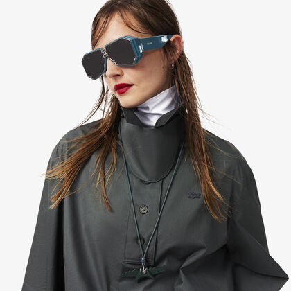 لاكوست runway oversized twill mini dress