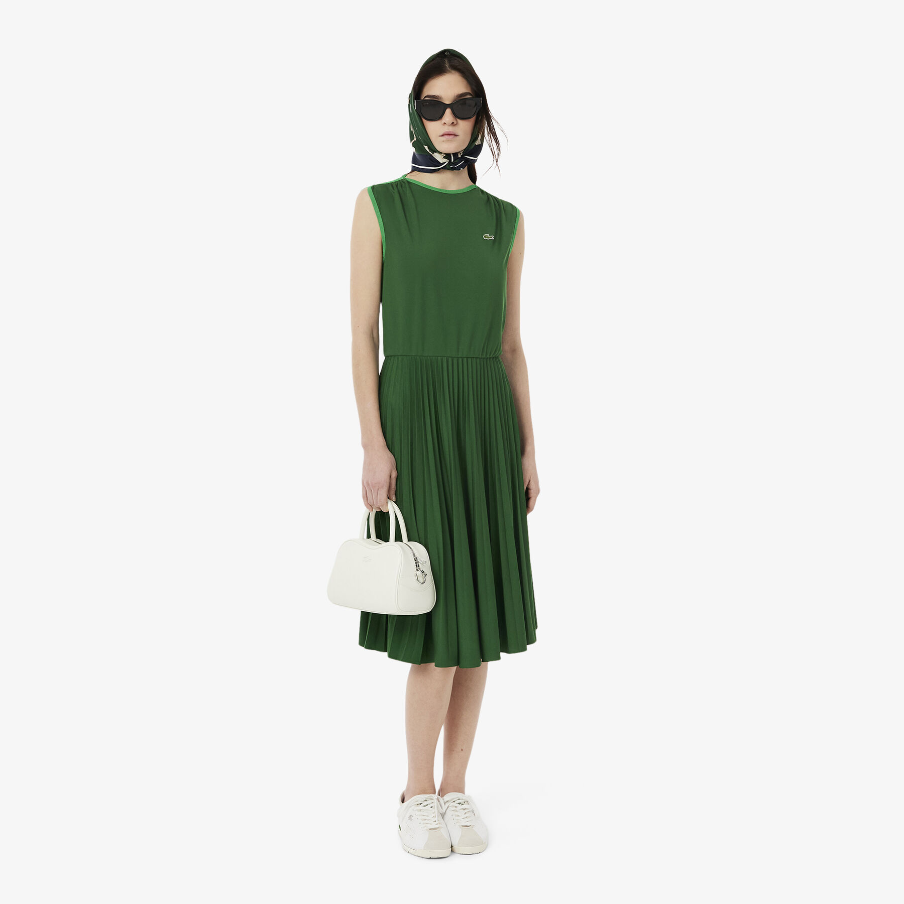 Sleeveless Pleated Dress lacoste sleeveless pleated dress