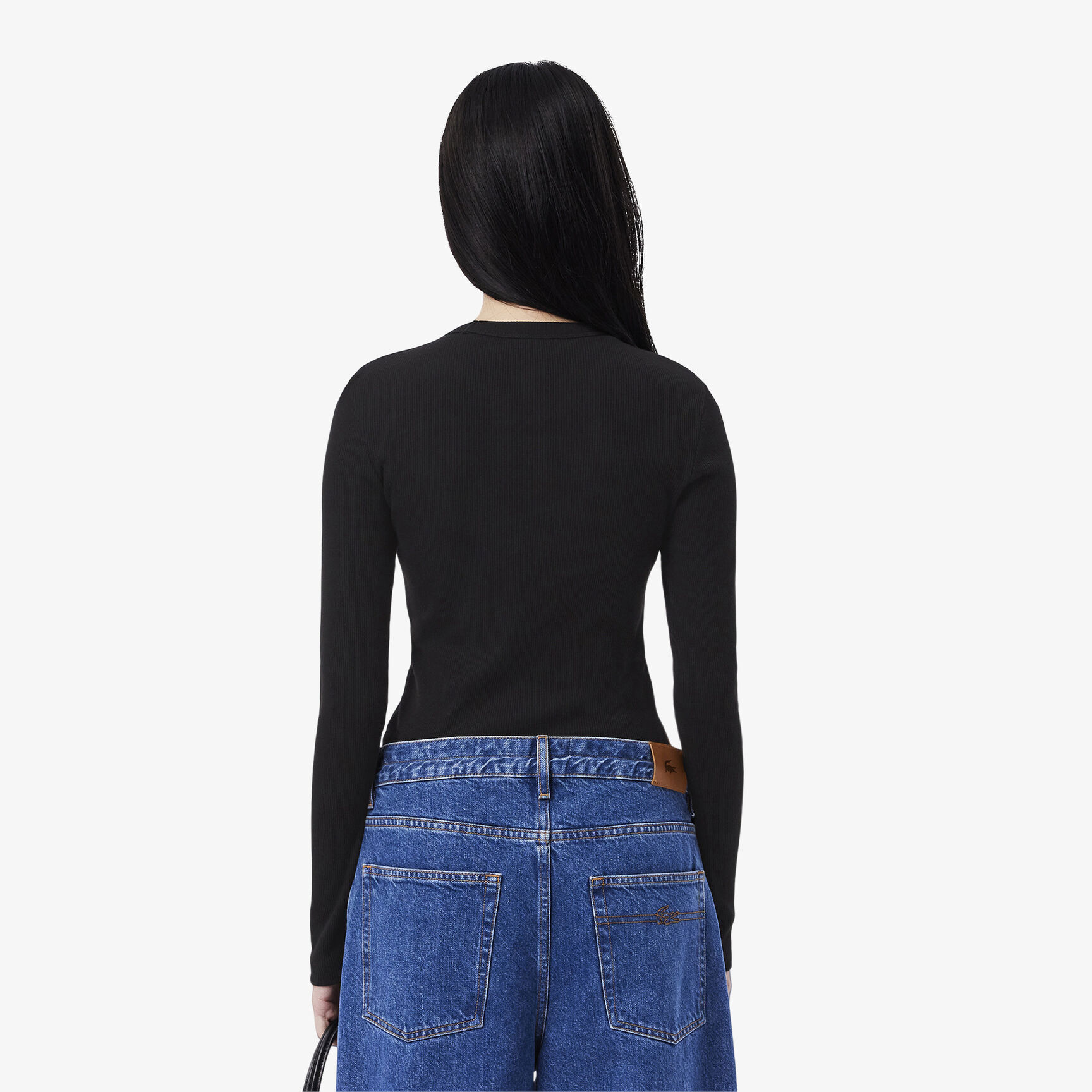 Long Sleeved Ribbed Cotton T-shirt - TF1692-00-031