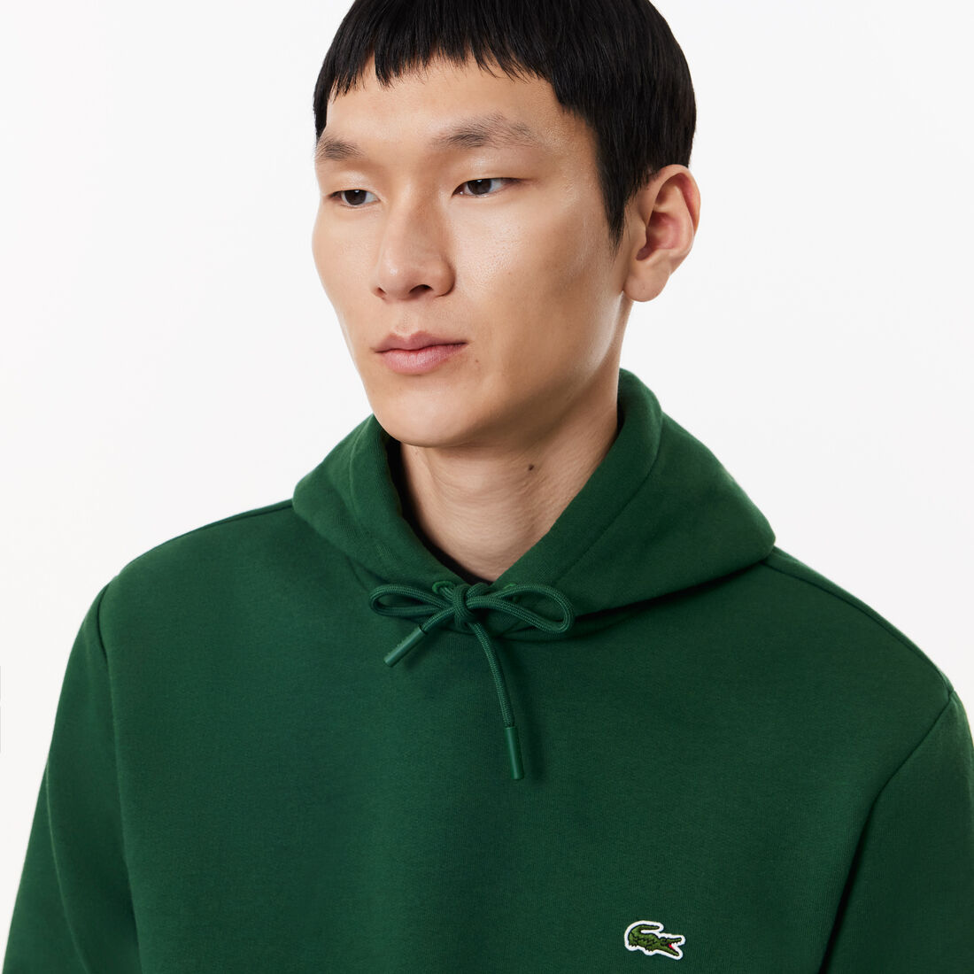 سويت شيرت لاكوست بغطاء رأس قطن عضوي للرجال Men's Lacoste Organic Cotton Hooded Jogger Sweatshirt - SH9623-00-132