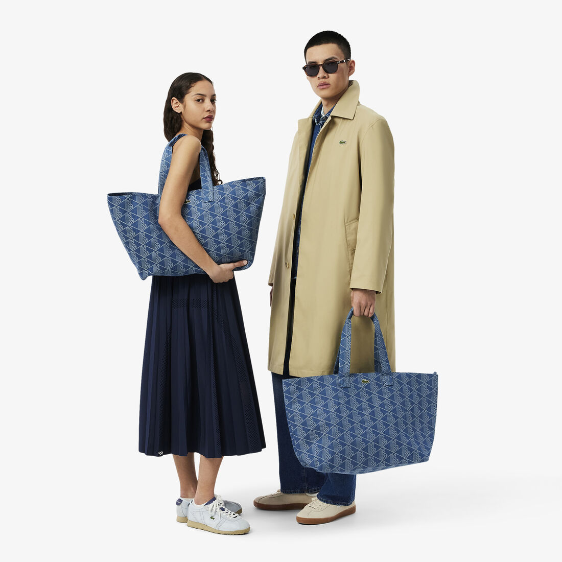 حقيبة يد صيفية جاكار كبيرة الحجم XXL Summer Pack Jacquard Motif Tote - NU4994PB-Q74