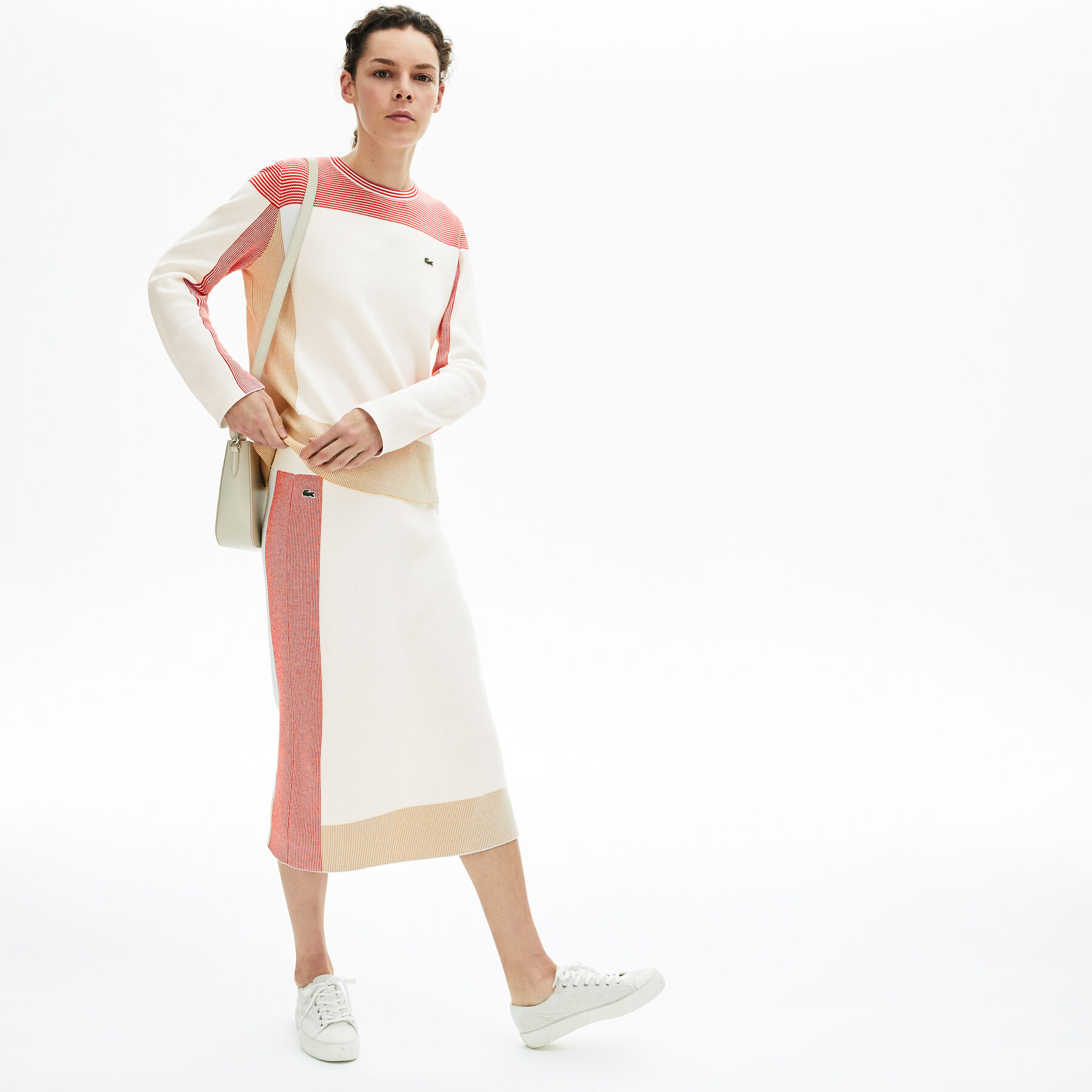 Women's Colourblock Pencil Skirt lacoste women s colourblock pencil skirt