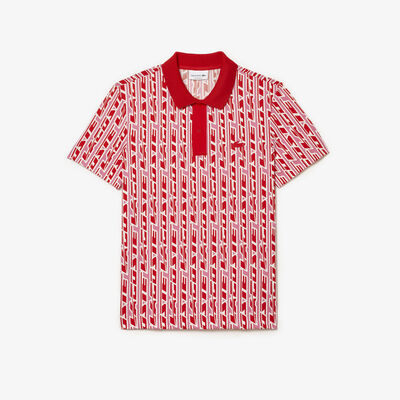 Men’s Lacoste Two-tone Printed Stretch Piqué Polo Shirt