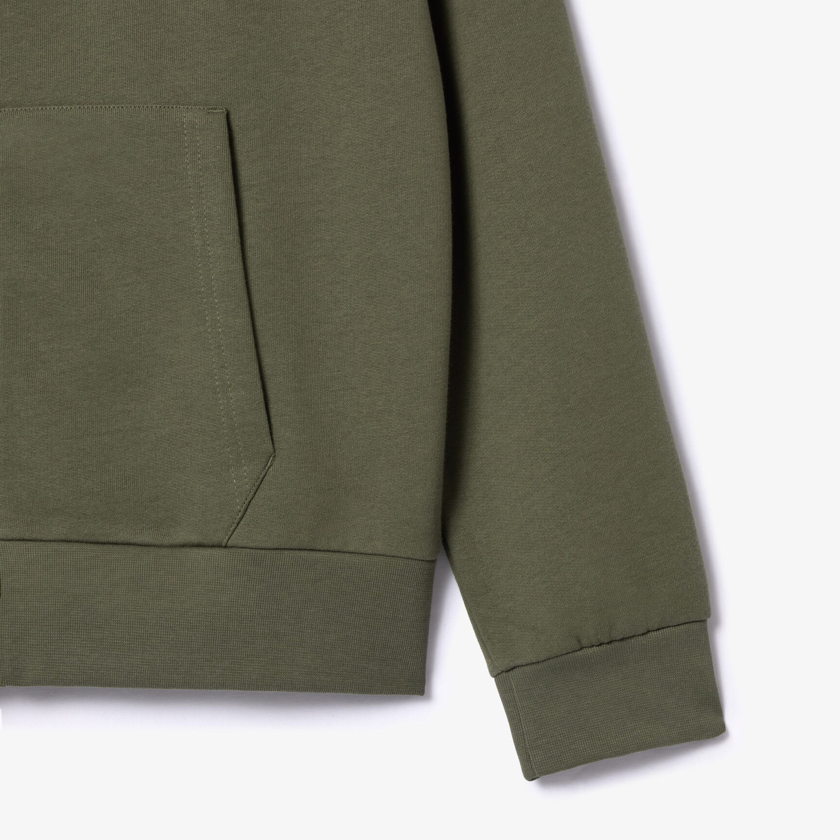 Zip-Up Fleece Hoodie Men's Lacoste Kangaroo Pocket Fleece Sweatshirt - SH9626-00-316