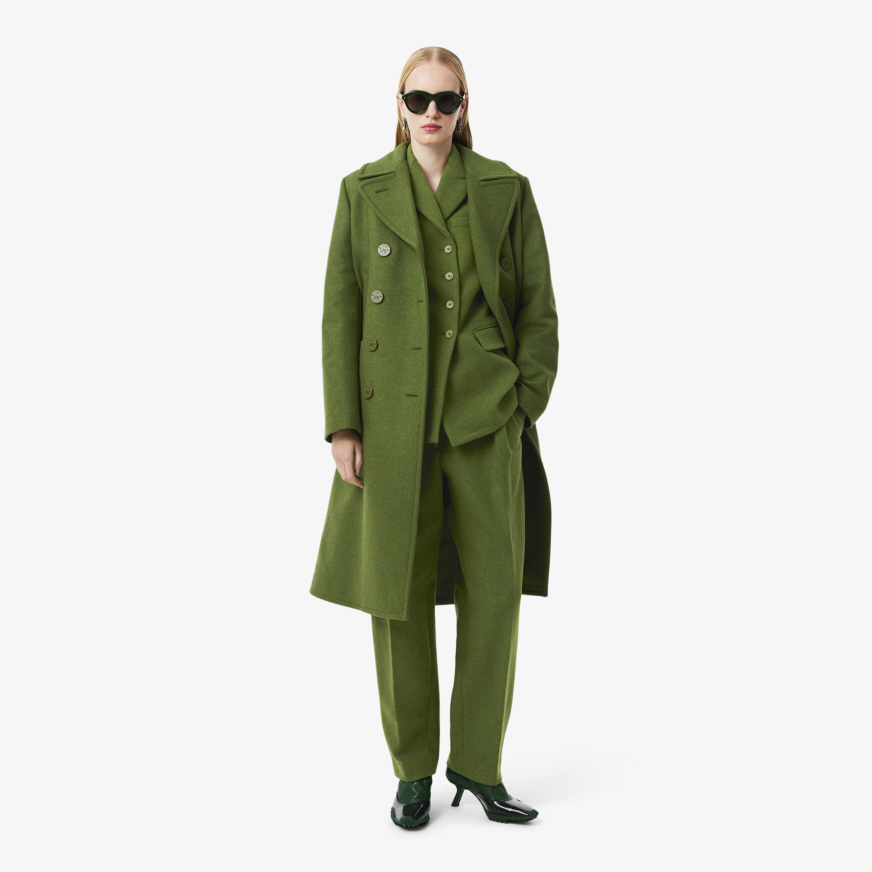 Runway Straight Fit Slub Wool Tailored Pants - HF3668-00-56I