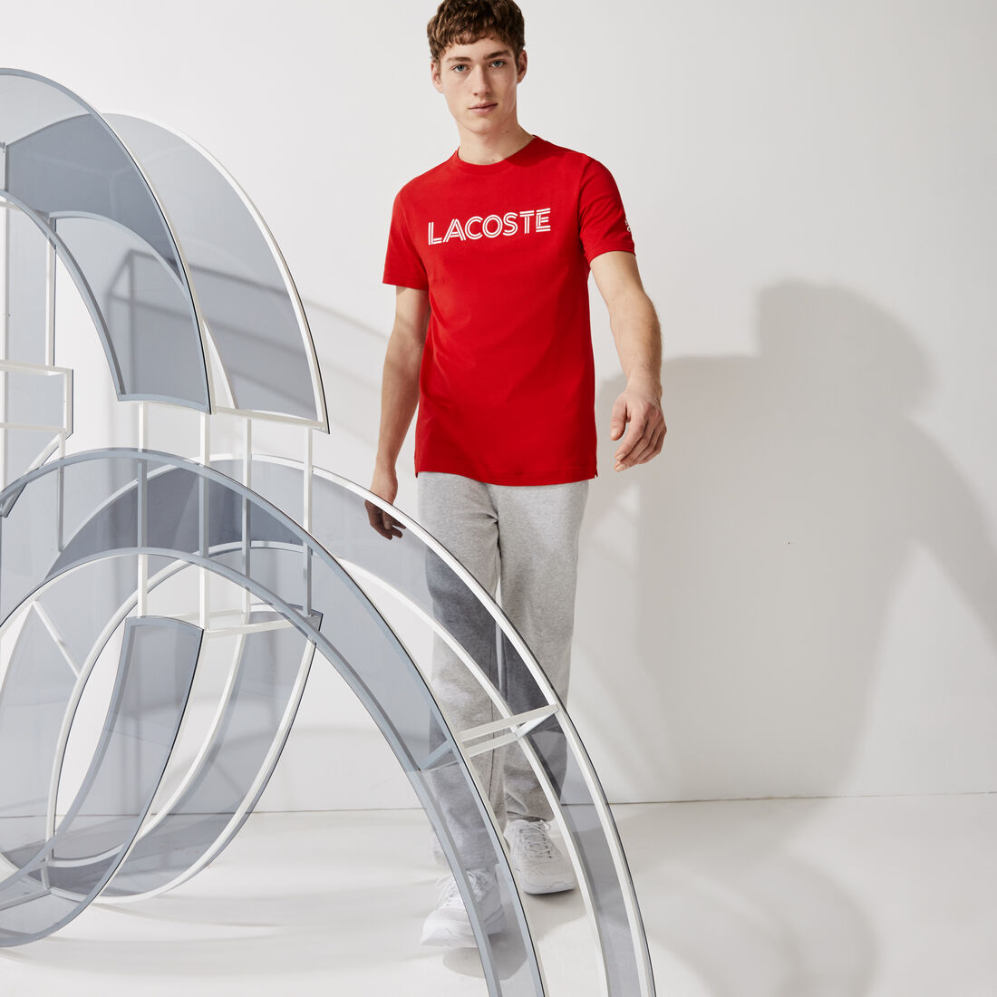 تي شيرت مسامي بطبعات مميزة مجموعة Lacoste SPORT و Novak Djokovic للرجال تي شيرت مسامي بطبعات مميزة مجموعة Lacoste SPORT و Novak Djokovic للرجال