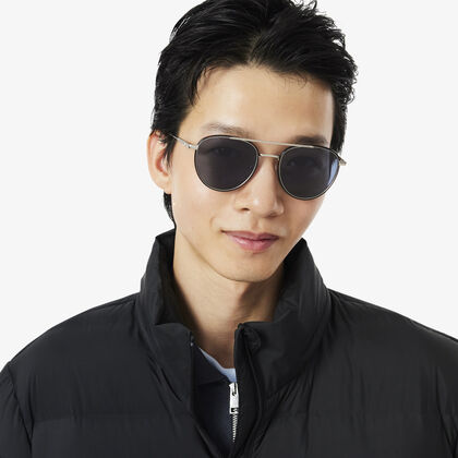 lacoste water repellent down commuter jacket