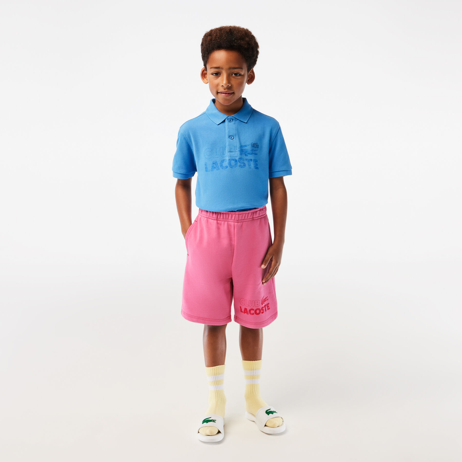 Boys' Branded Organic Cotton Fleece Shorts lacoste boys branded organic cotton fleece shorts