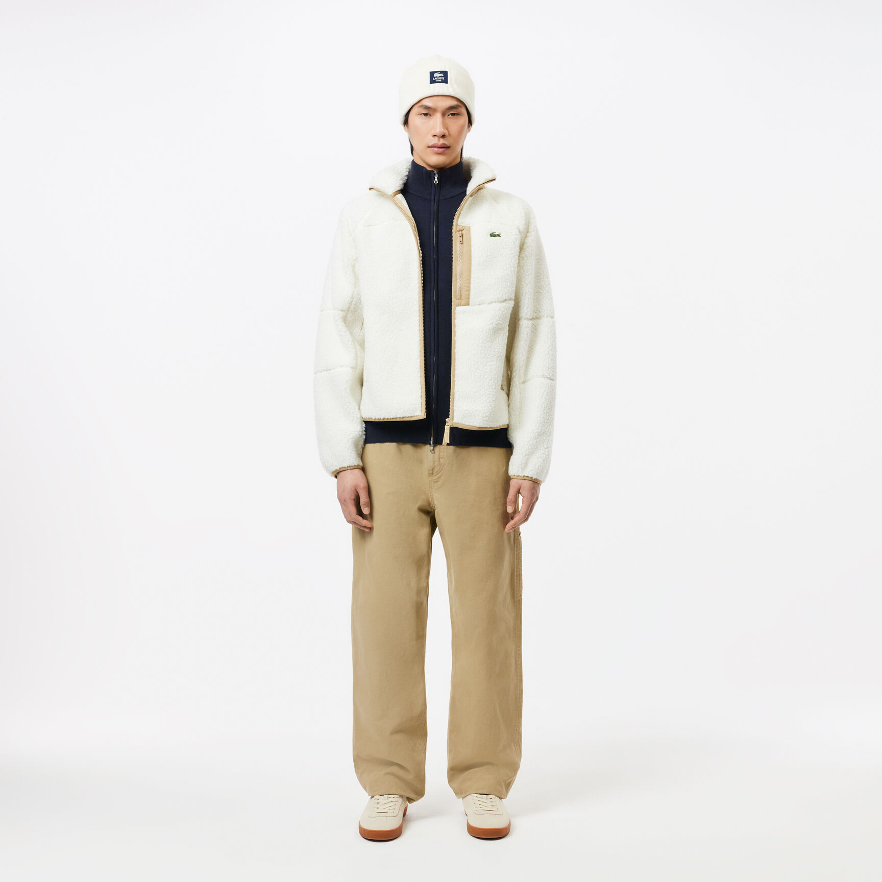 Men's Zippered Stand-Up Neck Wool Cardigan Men's Zippered Stand-Up Neck Wool Cardigan - AH1955-00-166