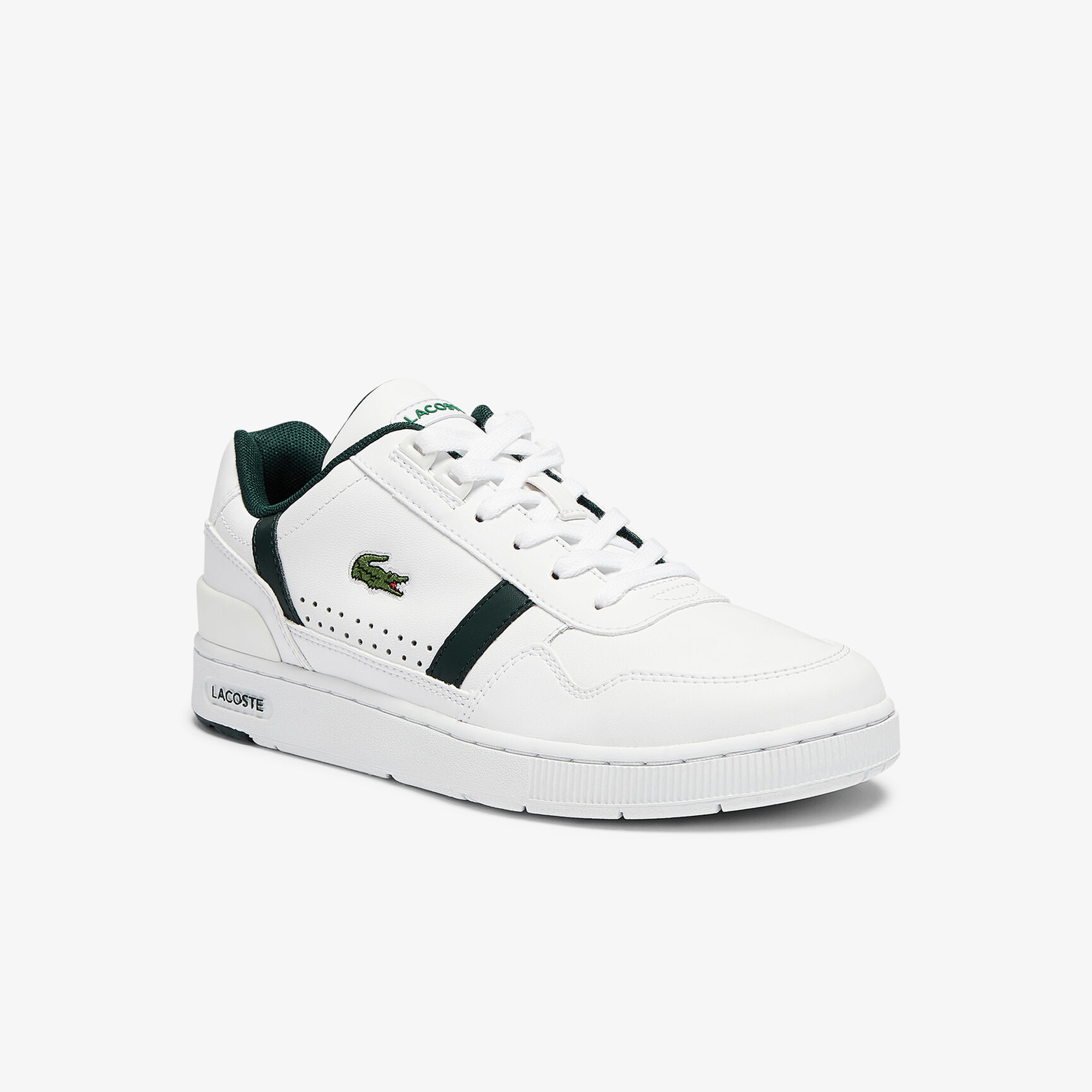 Women's T-Clip Leather and Synthetic Perforated Trainers