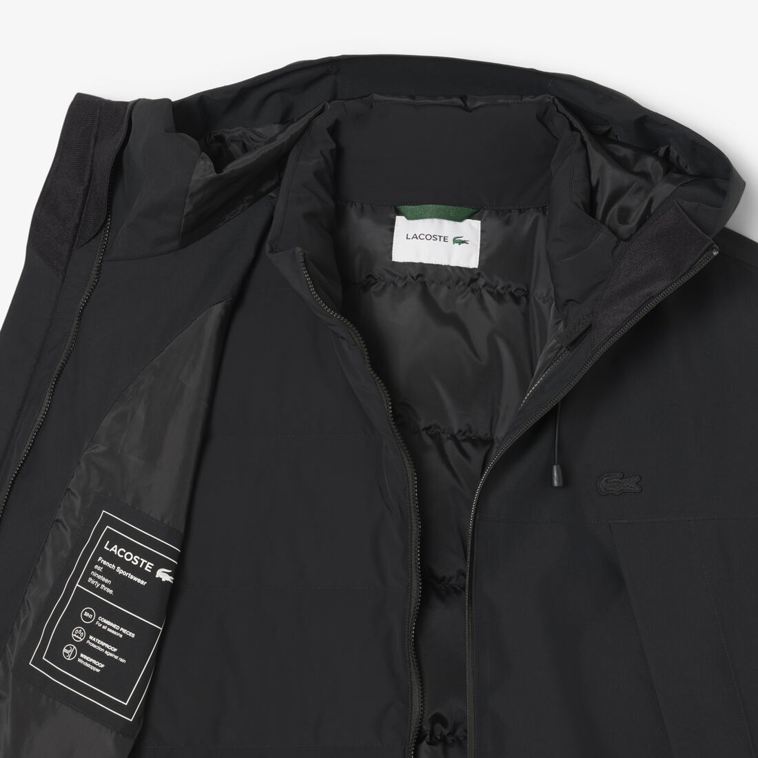 3 in 1 Water-Repellent Padded Parka lacoste 3 in 1 water repellent padded parka