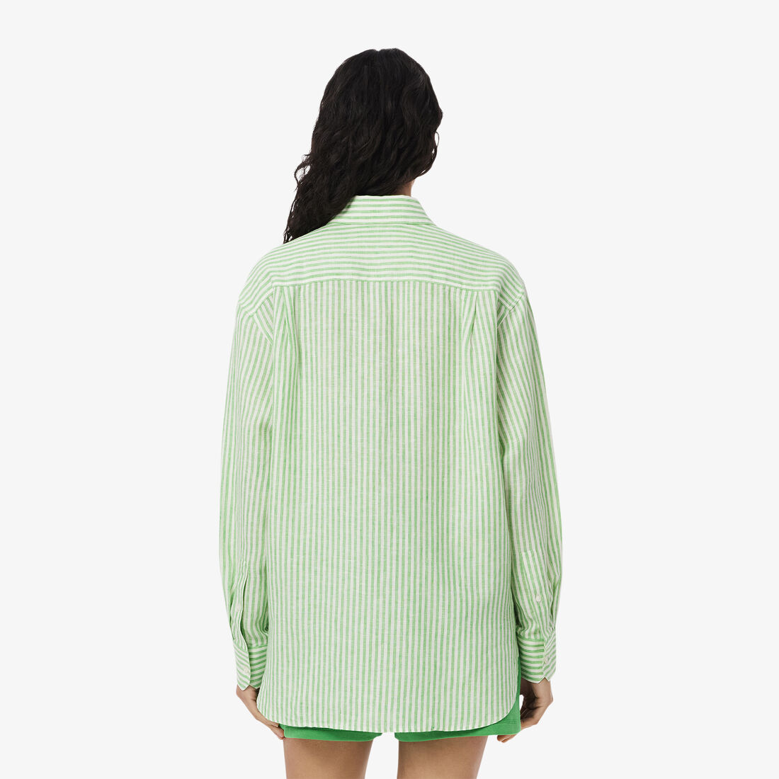 قميص كتان مخطط كبير الحجم Oversized Striped Linen Shirt - CF0054-00-IRB