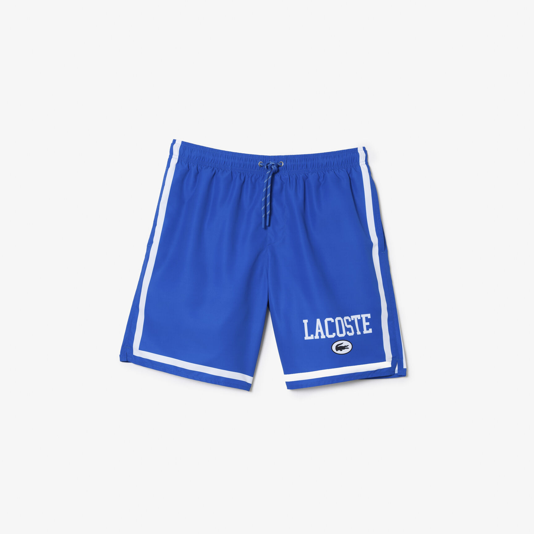 Long Lacoste Print Swim Trunks - MH7239-00-ITV