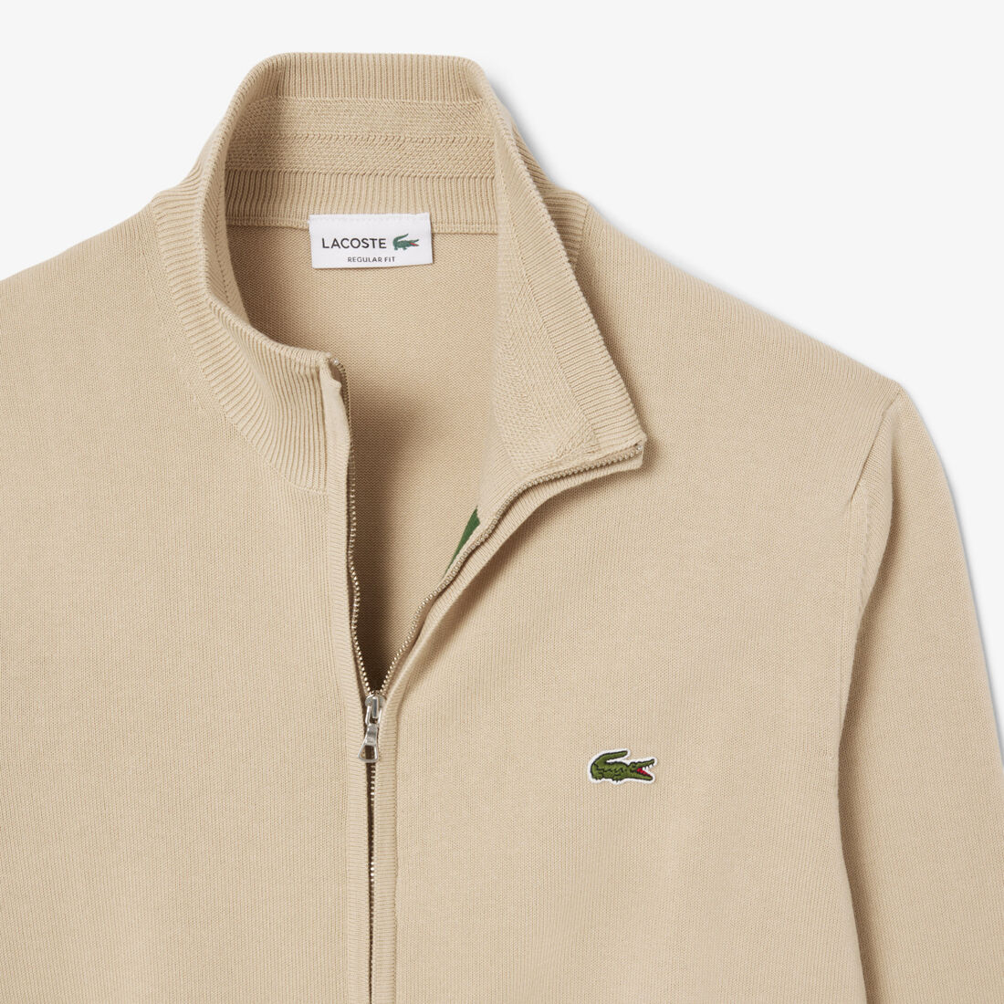 Zipped High Neck Cotton Sweater Zipped High Neck Cotton Sweater - AH1957-00-02S