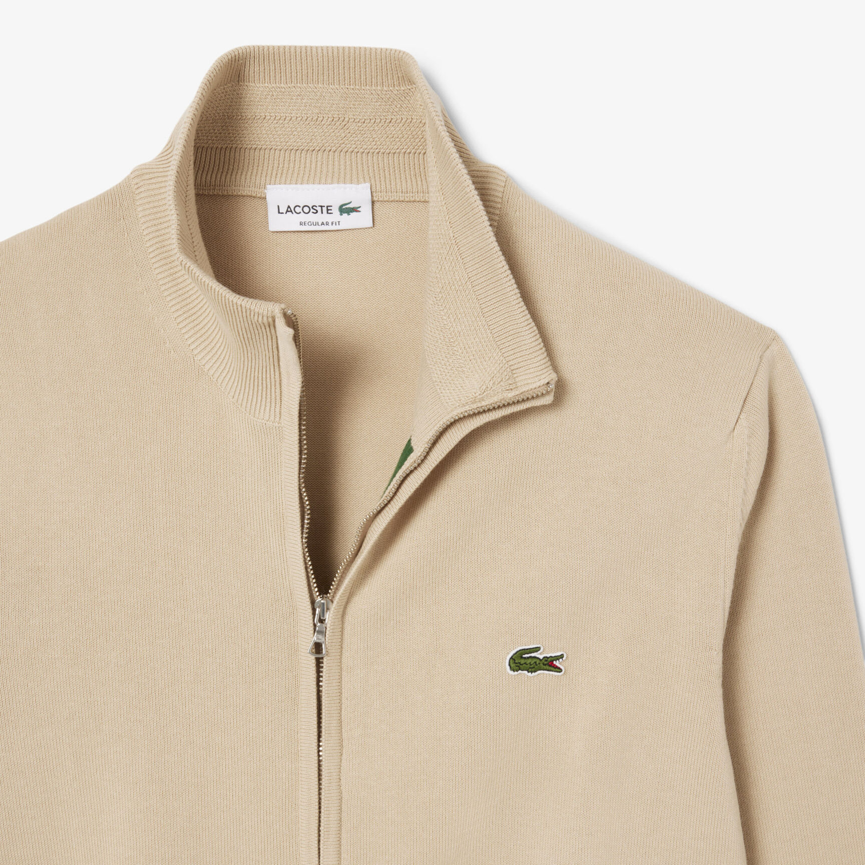 Zipped High Neck Cotton Sweater Zipped High Neck Cotton Sweater - AH1957-00-02S