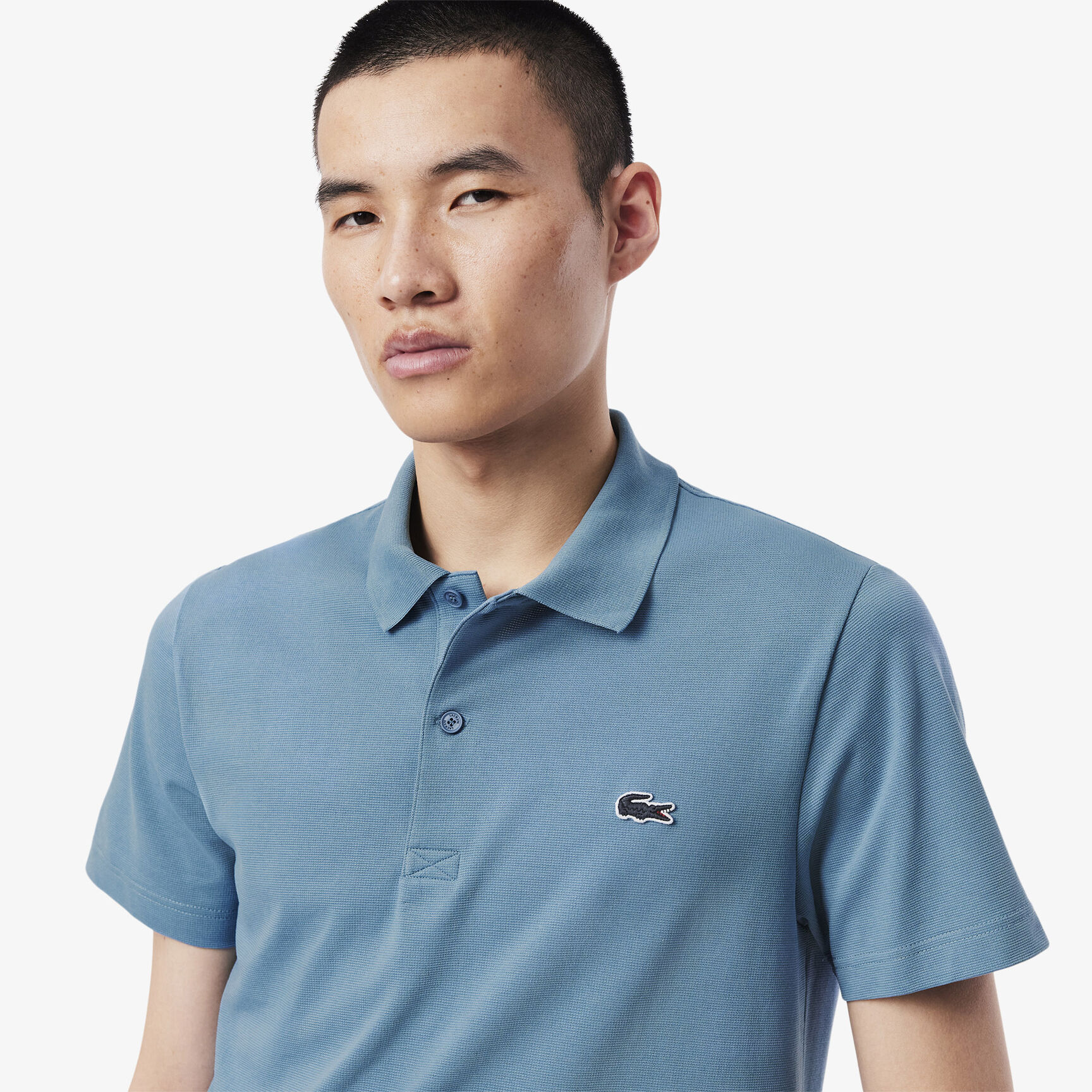 Lacoste Regular Fit Short Sleeve Polo Shirt, Size 5 (Men's L) cotton gray type Vintage Second Hand