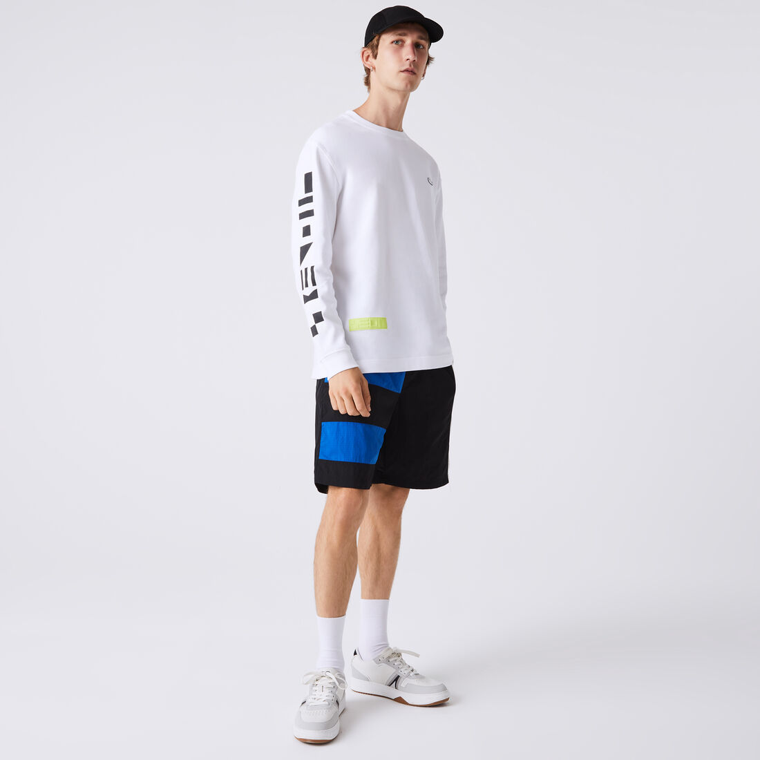 Men's Lacoste Color-block Patchwork Effect Shorts Men's Lacoste Color-block Patchwork Effect Shorts