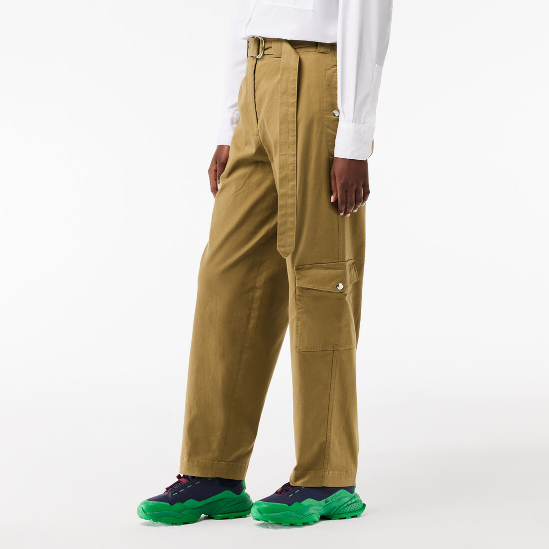 قميص لاكوست × باندير بوبلين قطني مخطط Stretch Cotton Gabardine Cargo Pants - HF0787-00-SIX