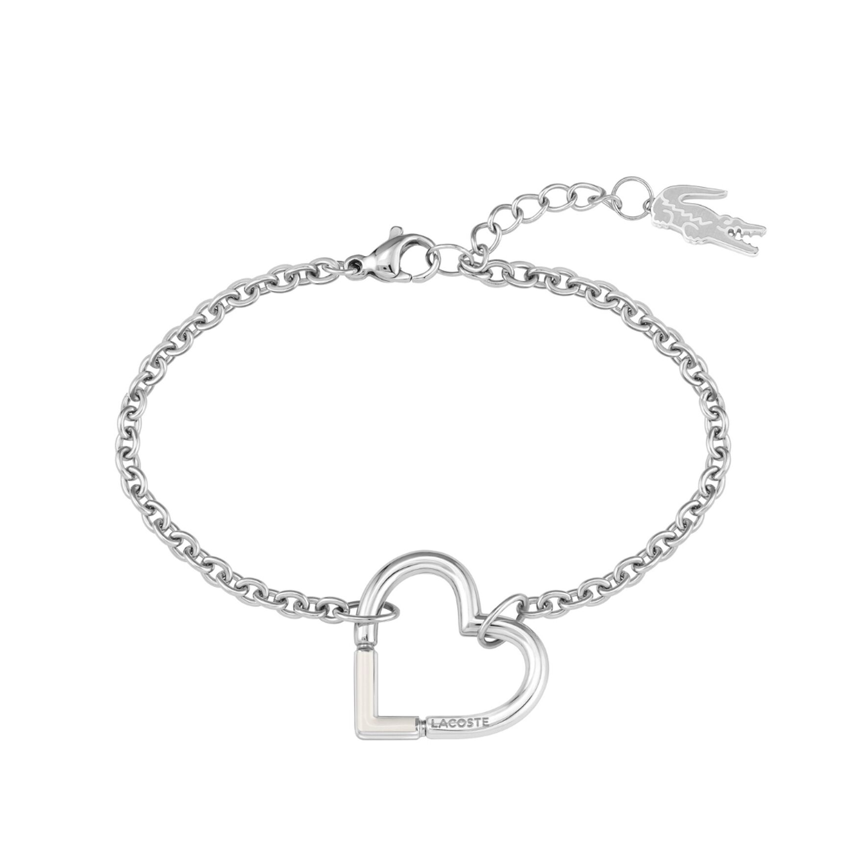 اسوارة لاكوست فضية للنساء Lacoste Silver Women Bracelet - 2040326-SILVER