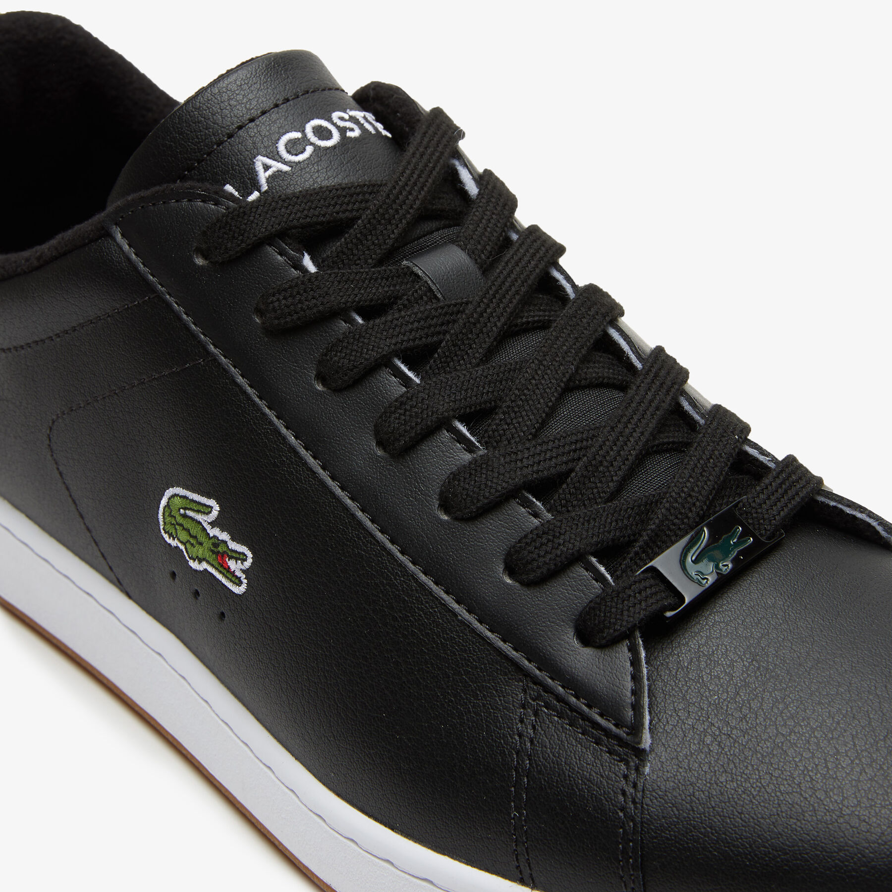 men s lacoste carnaby leather color contrast sneakers
