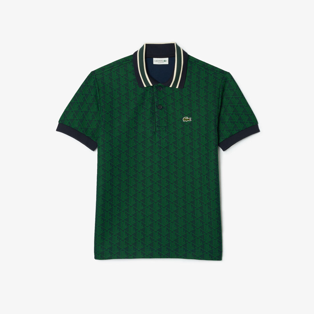 Classic Fit Contrast Collar Monogram Motif Polo Shirt - DH1417-00-IQ0