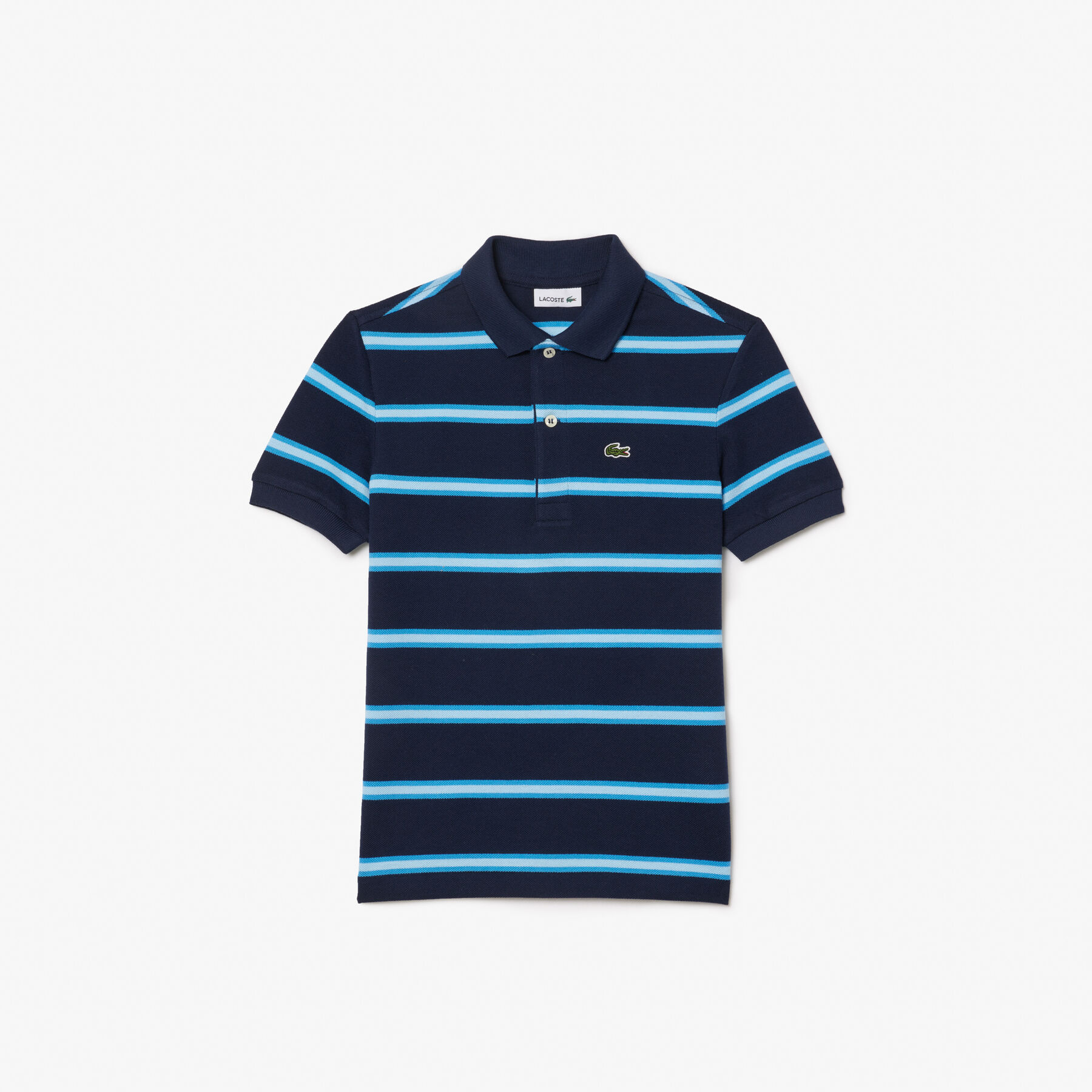 Boys' Lacoste Striped Pique Polo Shirt boys lacoste striped pique polo shirt