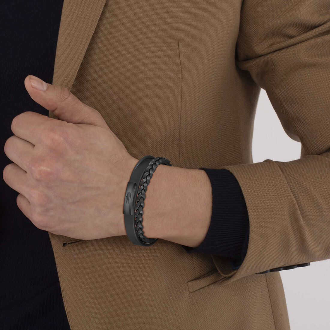 Fusion Leather Bracelet null - 2040318-BLACK