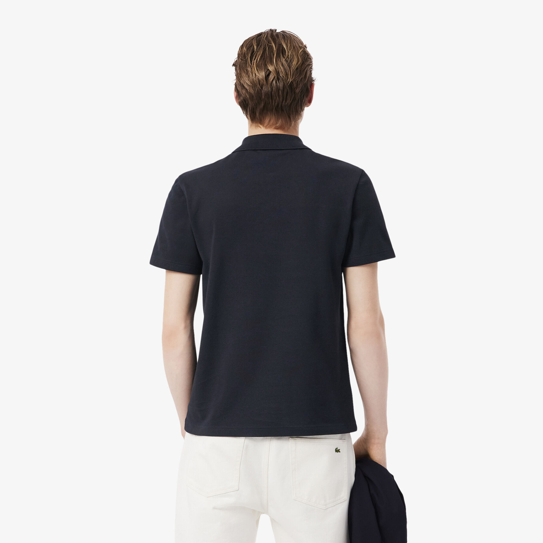 lacoste regular fit colour block pique polo shirt