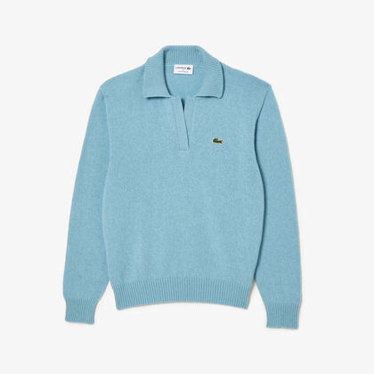French Made Seamless Cashmere Polo Neck Sweater