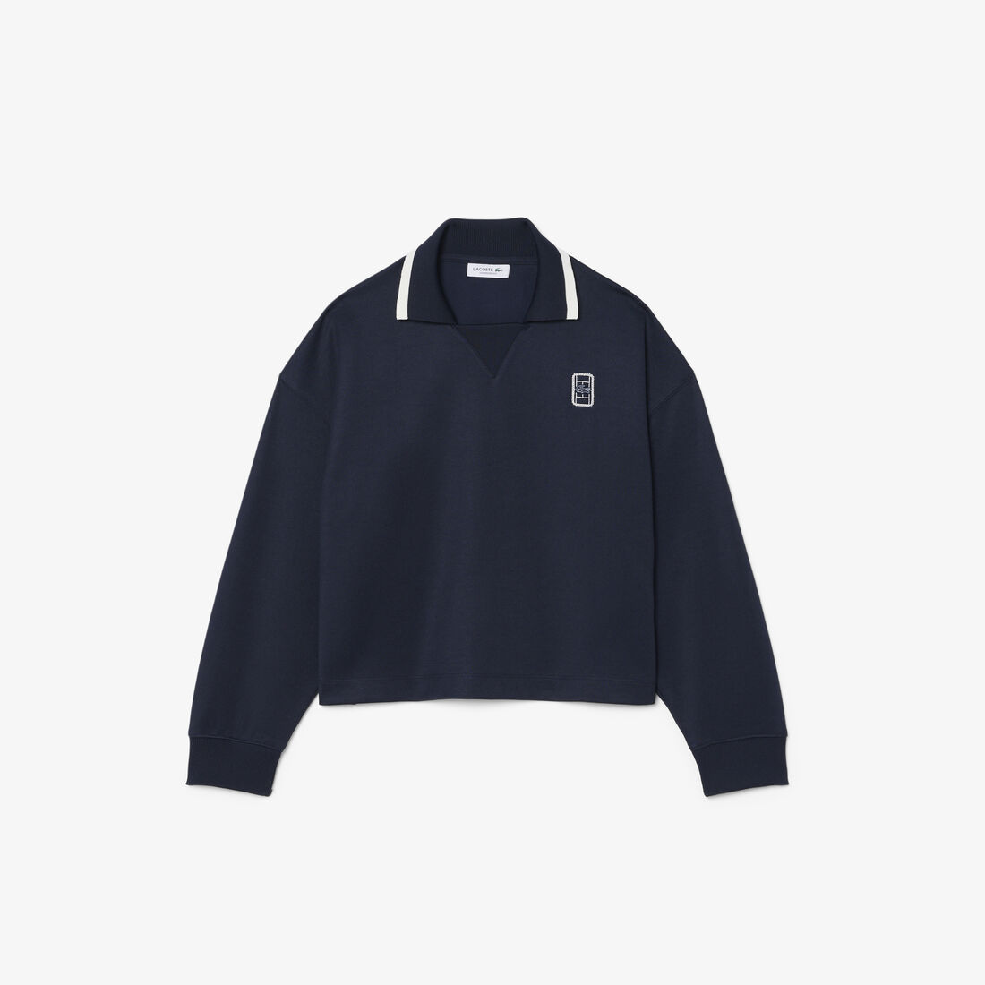 Oversized Polo Collar Pique Sweatshirt lacoste oversized polo collar pique sweatshirt