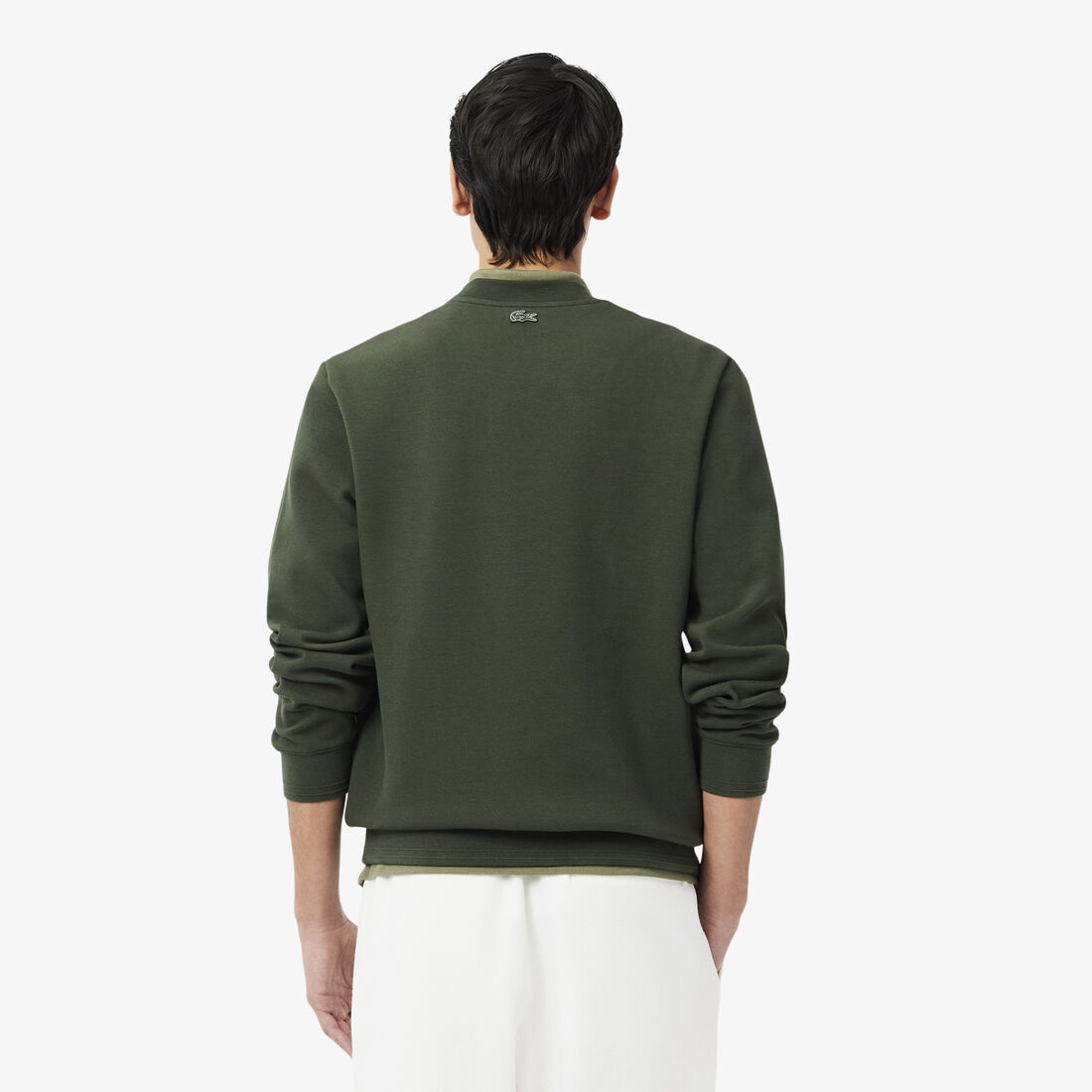 سويت شيرت بيكيه منقوش عليه شعار Embossed Logo Pique Sweatshirt - SH9959-00-HCF