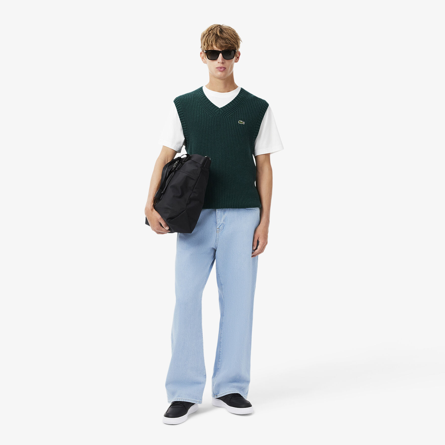 Men's L001 Set Leather Sneakers lacoste men s l001 set leather sneakers