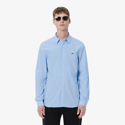 Slim Fit Stretch Cotton Poplin Shirt
