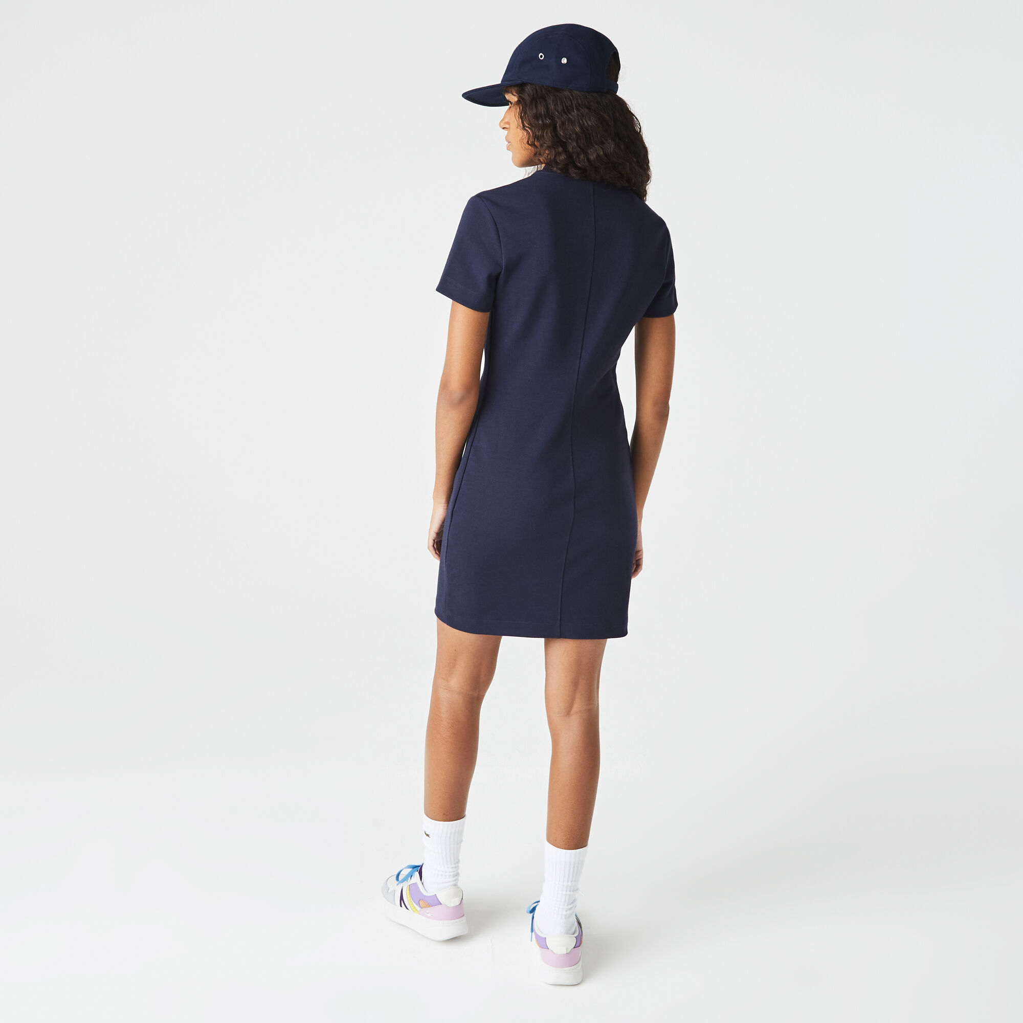 Buy Women's Contrast Branded Two-Ply Jersey Polo Dress | Lacoste UAE