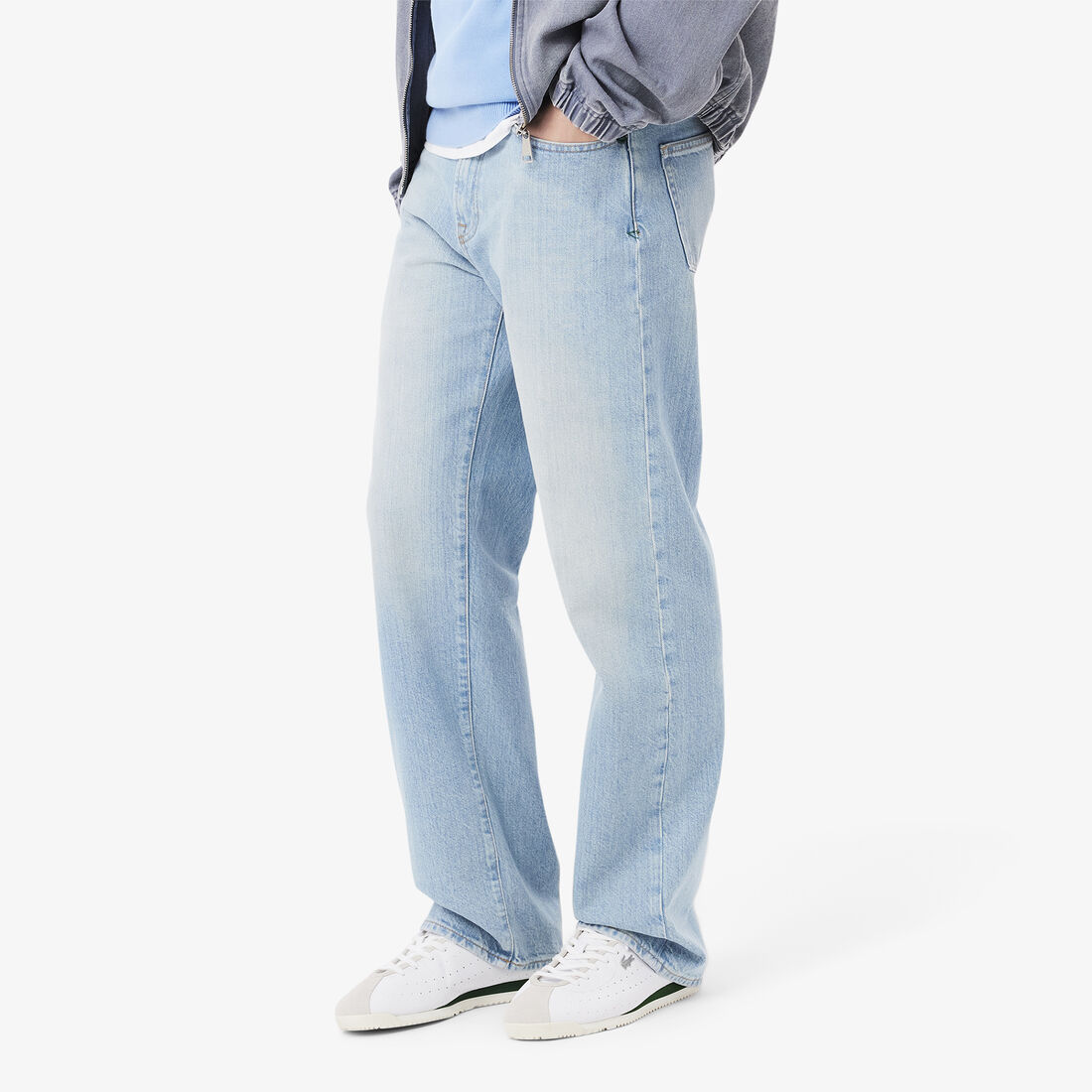 بنطال جينز بقصّة مستقيمة وخمسة جيوب 5 Pocket Straight Cut Indigo Jeans - HH2321-00-MKU