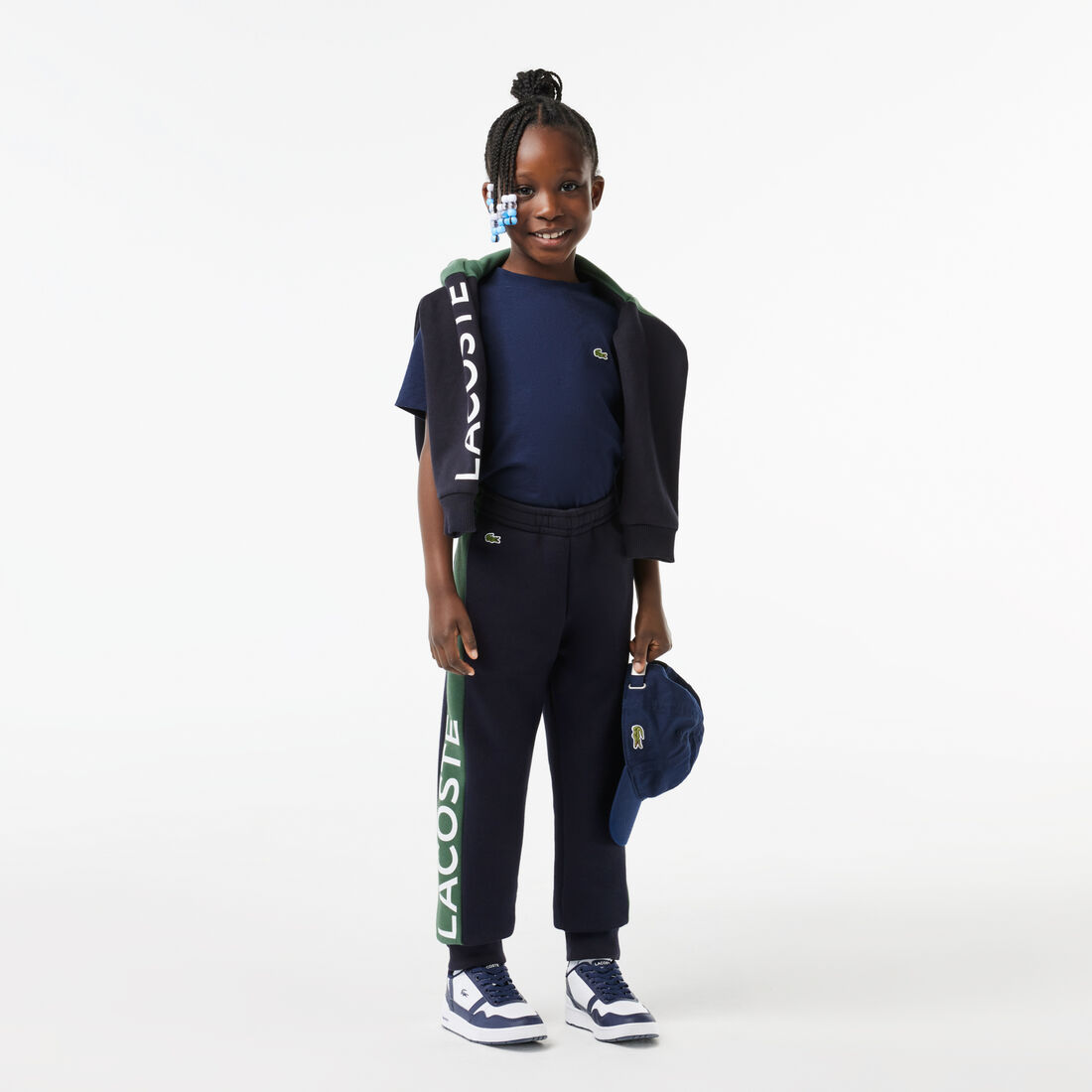 بنطال شينو لاكوست جبردين قطن مطاطي للأولاد Kids' Lacoste Organic Cotton and Recycled Polyester Track Pants - XJ5327-00-MI7