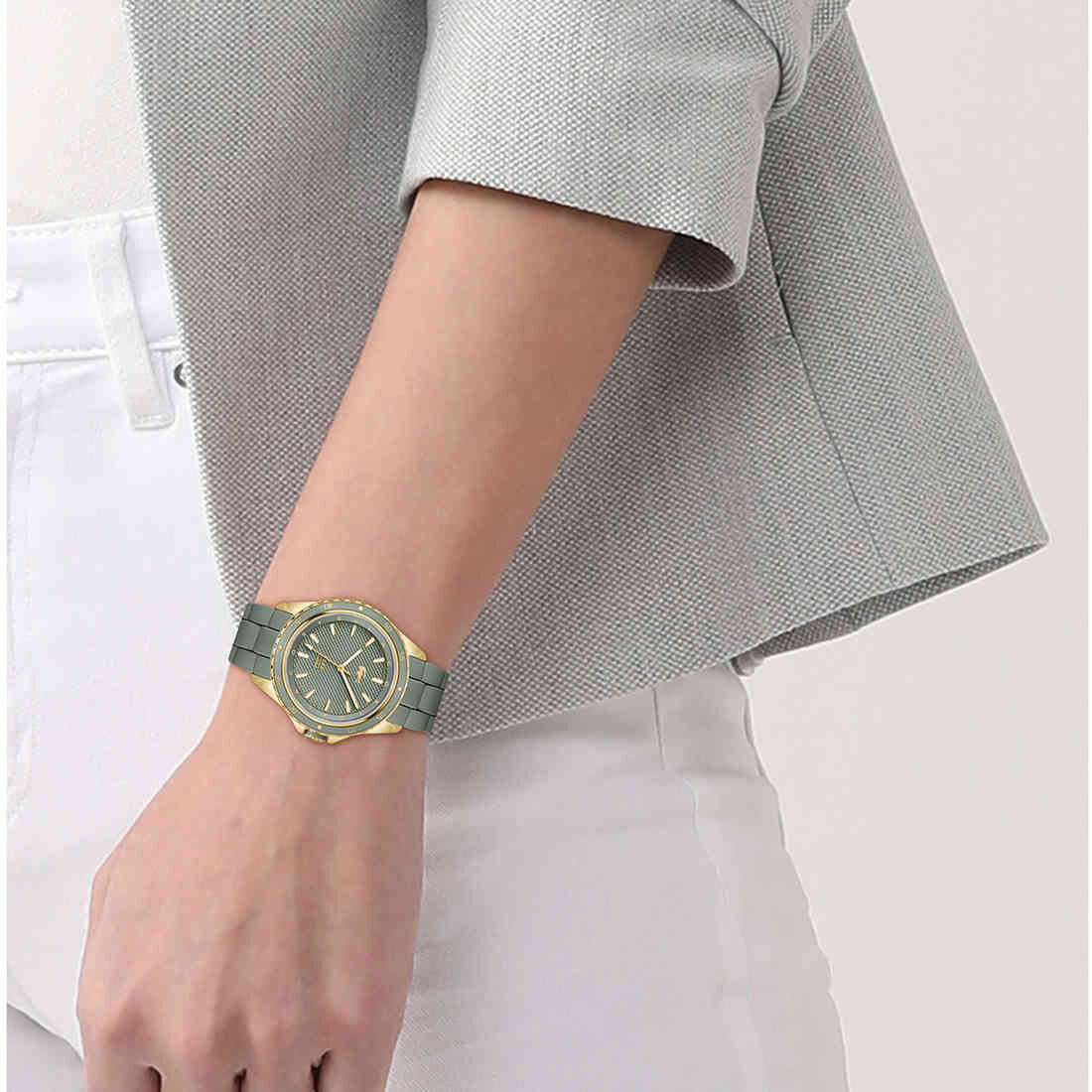 Women Silicone Strap 3 Hand Quartz Watch Women Women Silicone Strap 3Hand Quartz Watch - 2001427-GRN