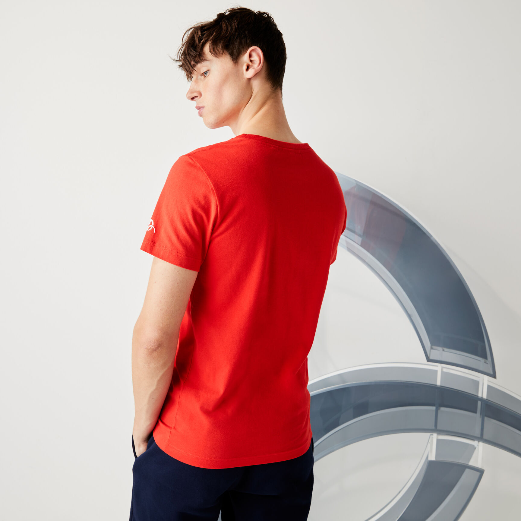 Men's Lacoste SPORT Collab Youssef SY Breathable Cotton T-shirt