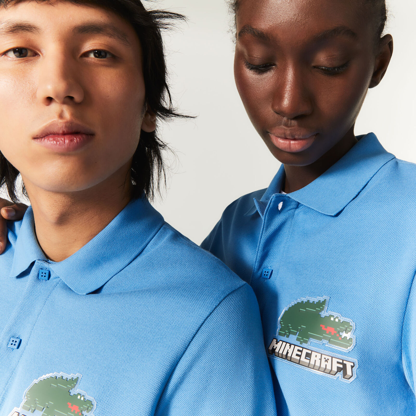 تيشيرت بولو قطن عضوي بقصة كلاسيكية للجنسين مجموعة Lacoste x Minecraft تيشيرت بولو قطن عضوي بقصة كلاسيكية للجنسين مجموعة Lacoste x Minecraft