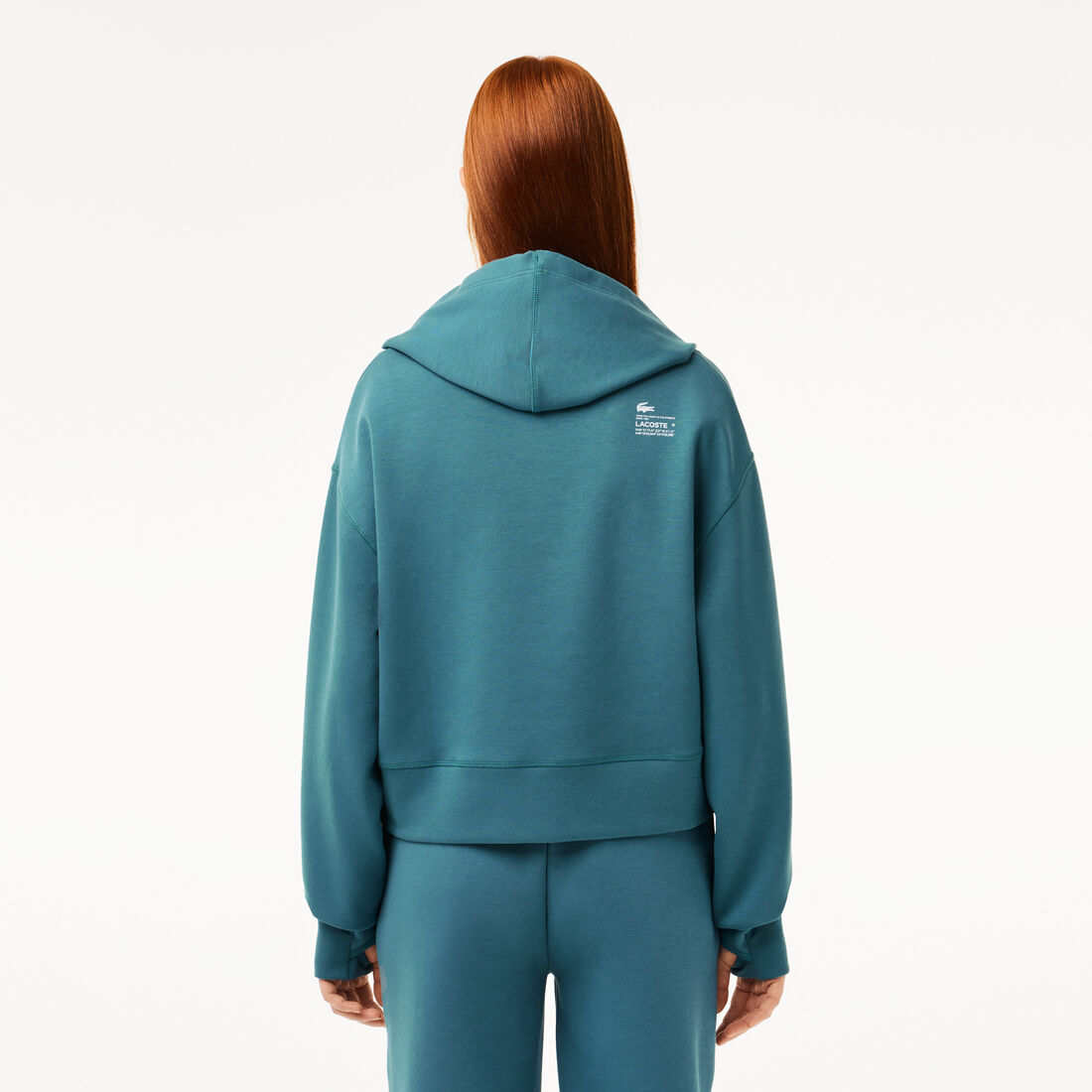 هودي قطني قصير Women's Lacoste Hooded Jogger Sweatshirt - SF0281-00-IY4