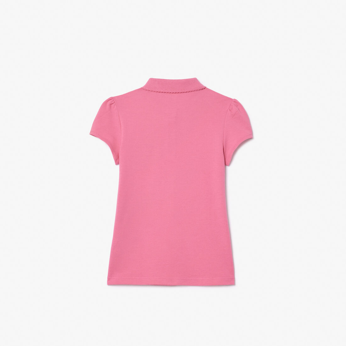 قميص بولو بيكيه بياقة مزخرفة Girls' Lacoste Scalloped Collar Mini Pique Polo Shirt - PJ3594-00-2R3