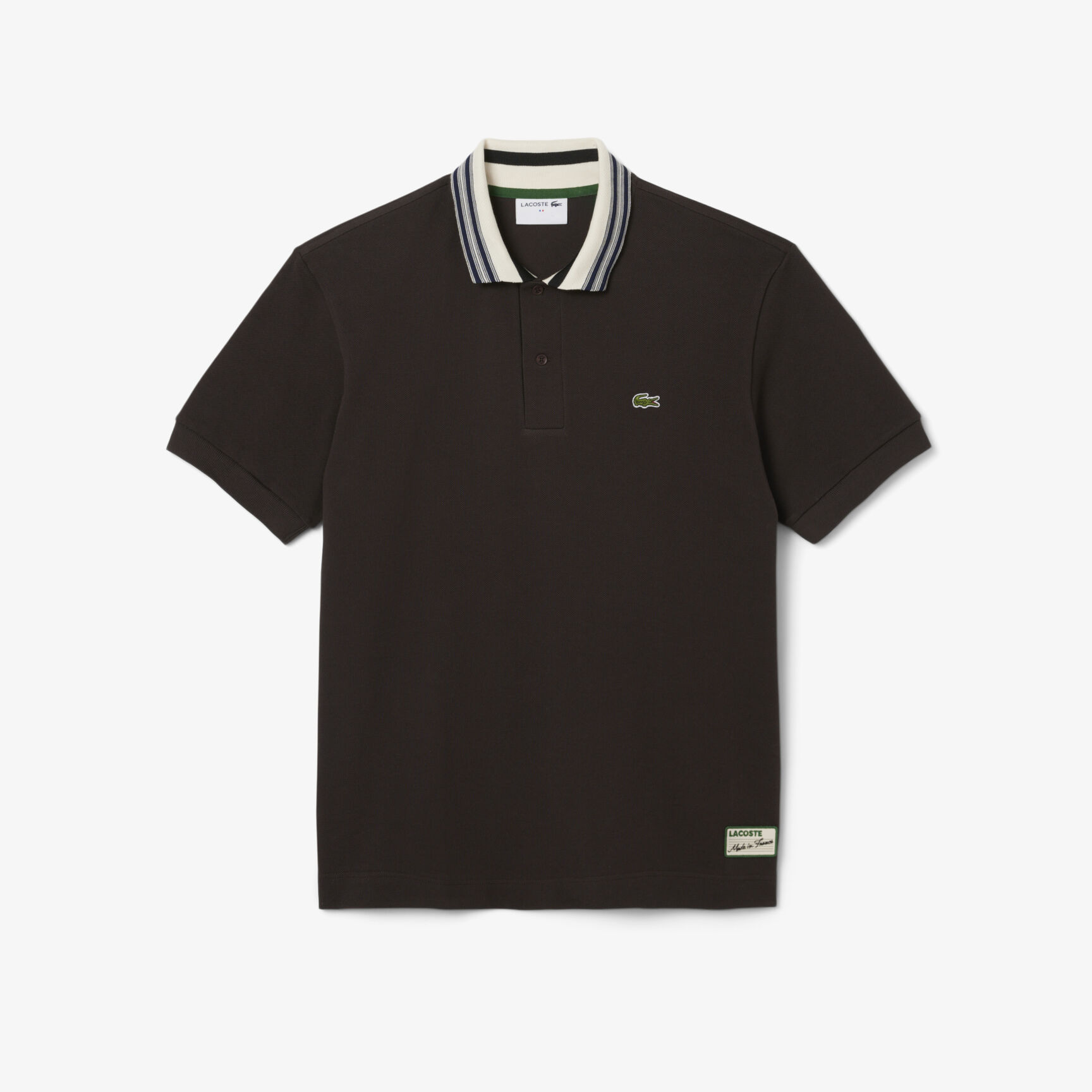 French Made Classic Fit Stripe Collar Polo Shirt - PH5421-00-SKB