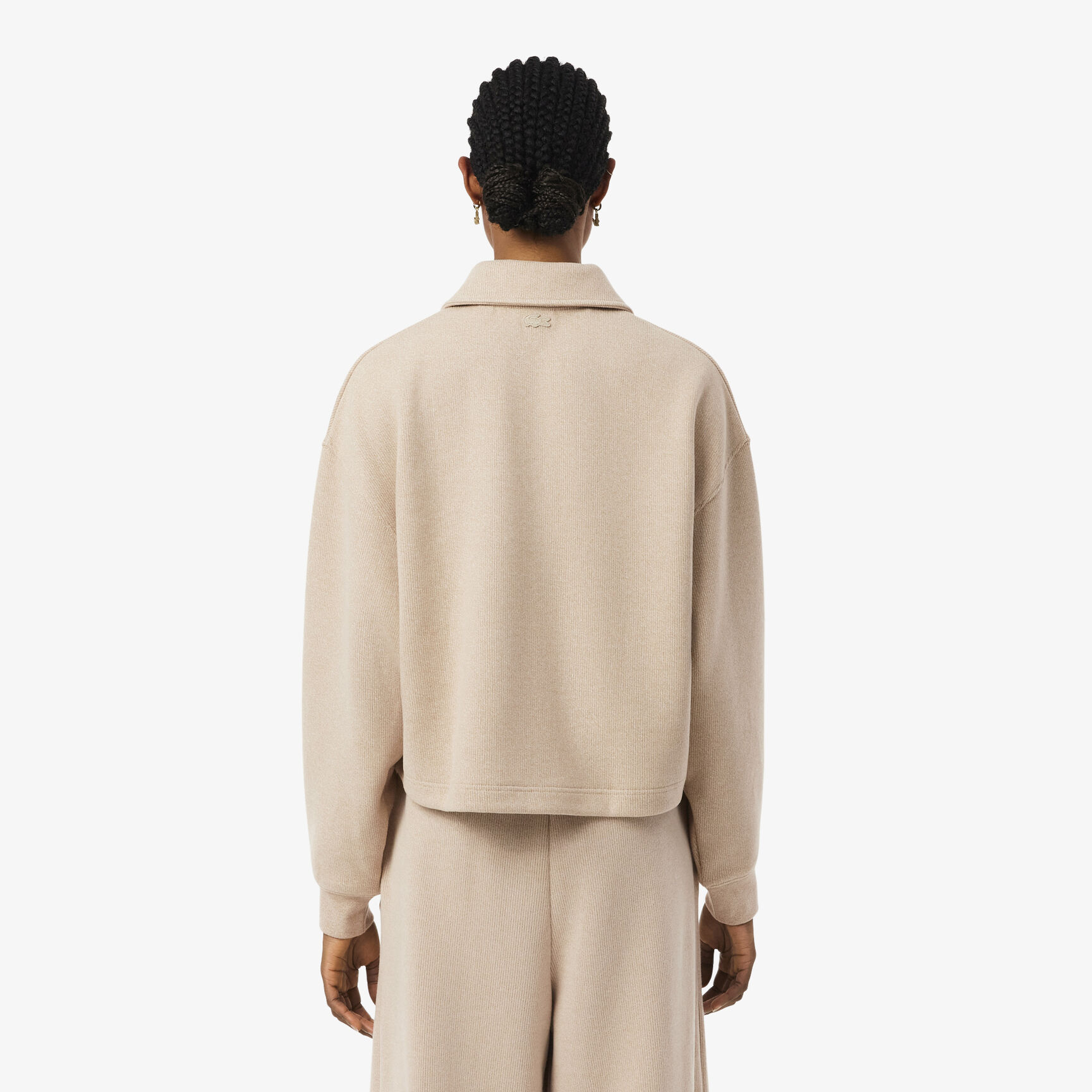 Oversized Ribbed Polo Sweatshirt Oversized Ribbed Polo Sweatshirt - SF9781-00-4KI