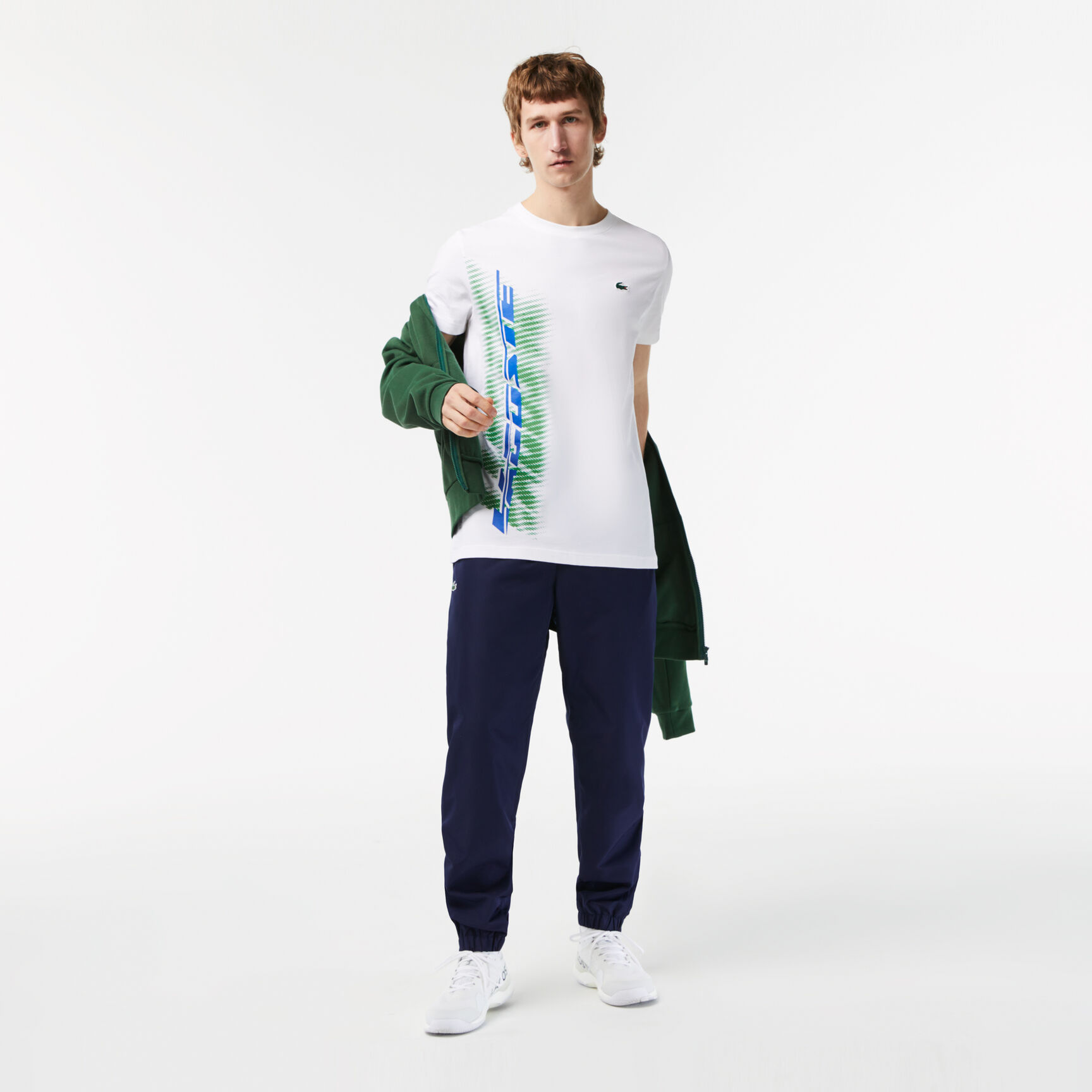 Men's Lacoste Sport Regular Fit T-shirt with Contrast Branding