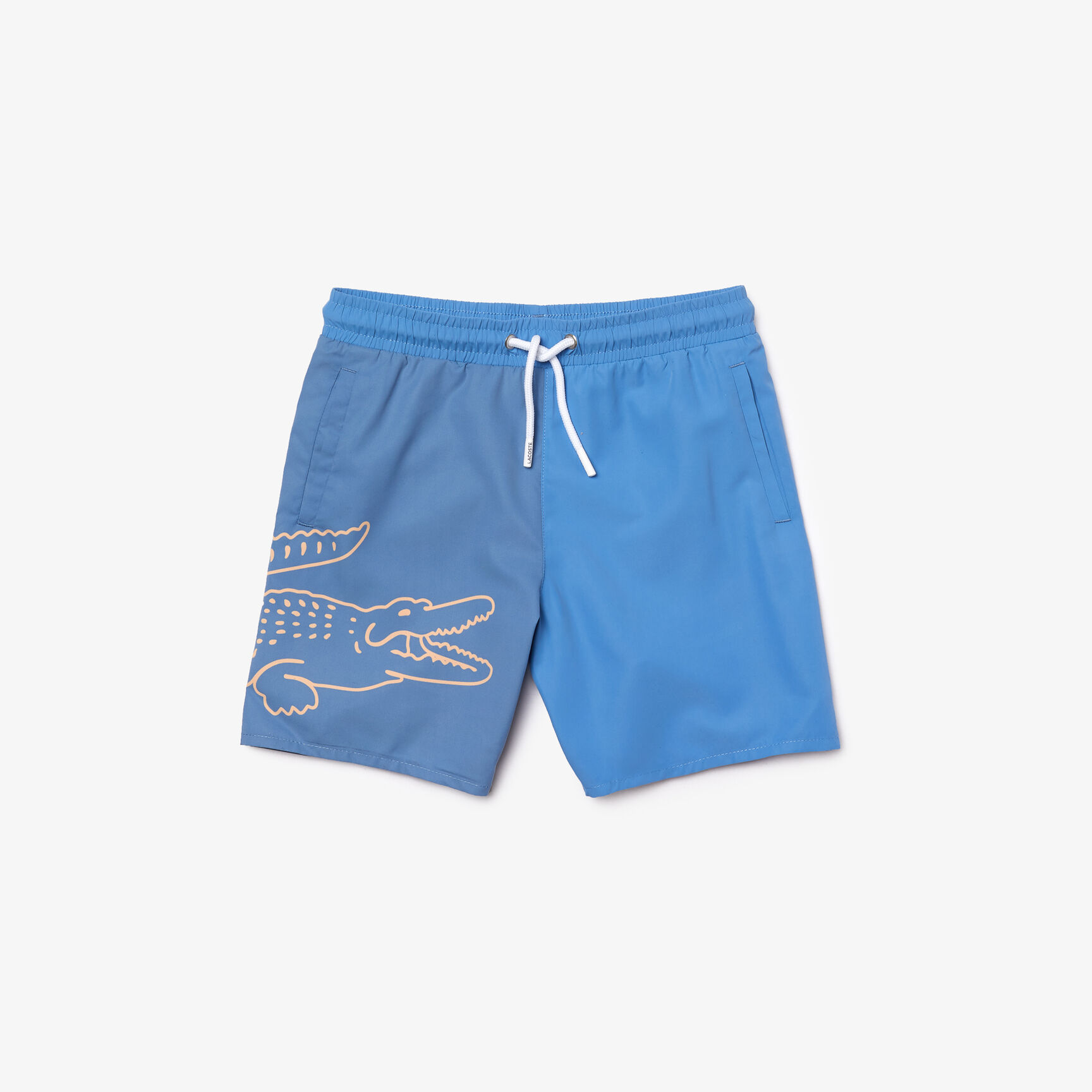Boys&rsquo; Bicolor Crocodile Print Swimming Trunks