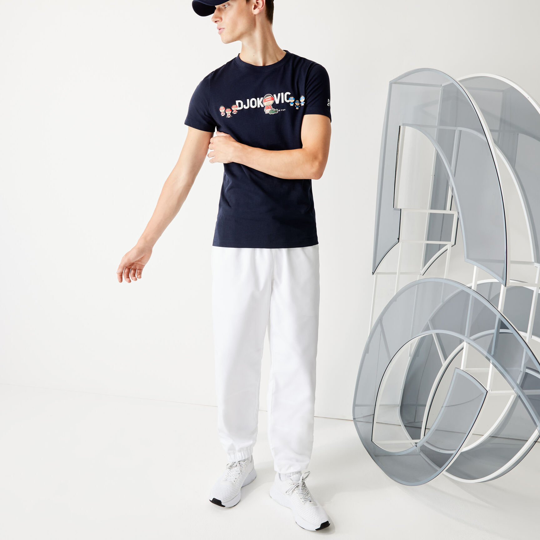 Men's Lacoste SPORT Collab Youssef SY Breathable Cotton T-shirt