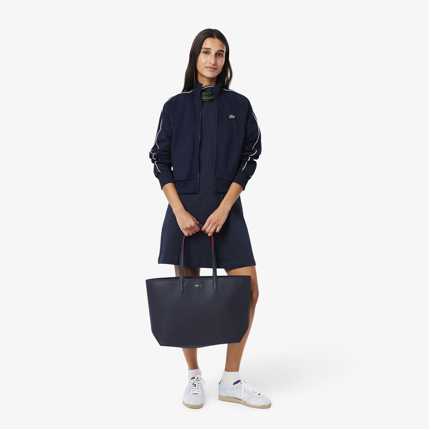 Draped T-shirt Dress lacoste draped t shirt dress