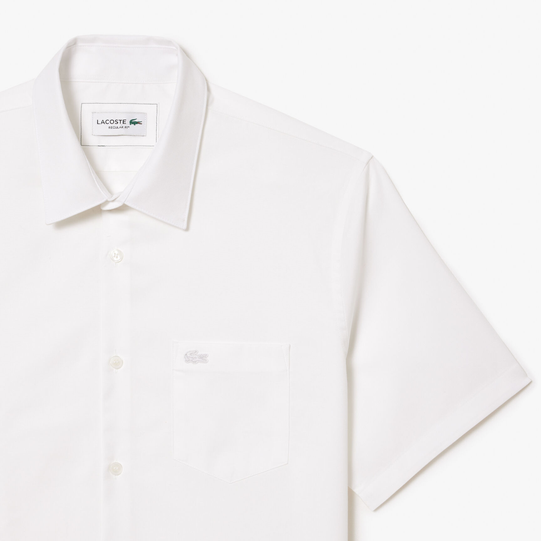 قميص قطني بقصّة عادية وأكمام قصيرة Regular Fit Short Sleeved Cotton Shirt - CH8528-00-001