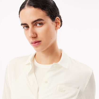 Fluid Ribbed Collar Shirt