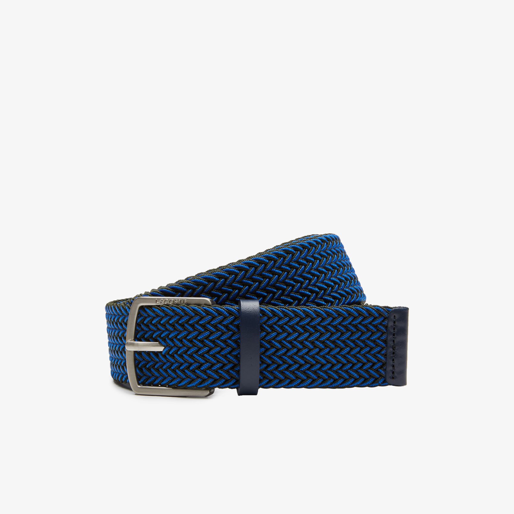 Men's Lacoste Engraved Buckle Stretch Knitted Belt Men's Lacoste Engraved Buckle Stretch Knitted Belt